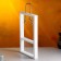 Kashpo wooden 26 × 5 × 40 cm with 5 flasks 15 cm "Extra Slim frame", white give beautifully