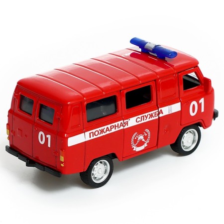 Metal machine "UAZ 3962. Fire Service", inertia, 1:43-2