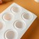 Form for mousse desserts and baking konfinetta "balls", 29.7 × 17.4 × 3.7 cm, 8 cells, white color