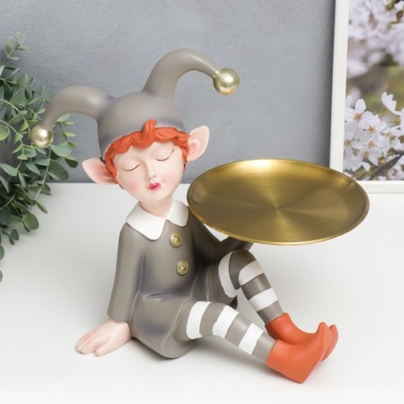 Souvenir Polystone stand "Baby in a costume costume" Gray 28x26x20 cm