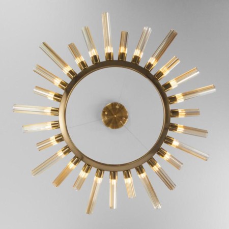 Sole chandelier, 27x3W G4, color gold bronze-2