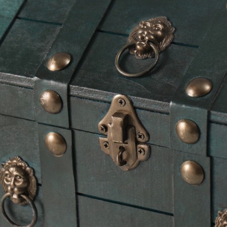 Casket chest "Leon" green 24x17x18.5 cm-2