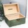 Casket wood "chest" dark green 8x8x12 cm