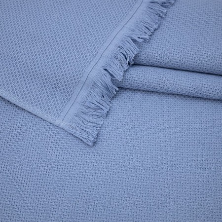 Terry towel "Sauna", 320 g, size 100x150 cm, blue color-2