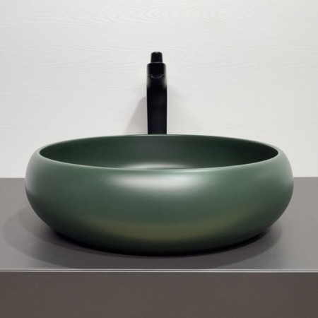 Comforty 114mdg pad, round, dark green matte color-1