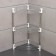 Thosehole tabletop 3-sectional, 38.5 × 27.5 × 54.5 cm, color chromium