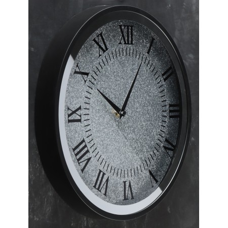 Watch wall interior "sparkles", smooth move, d-35 cm, silver-1