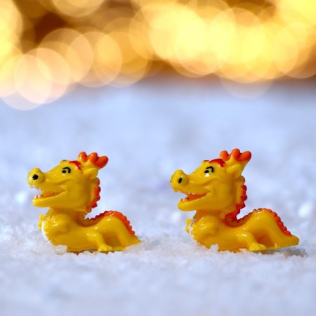 Miniature Puppet "Dragon", set 2 pcs., Size 1 pc. - 2.8 × 3.2 cm-2