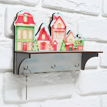 Key of plywood "Funned houses"-3