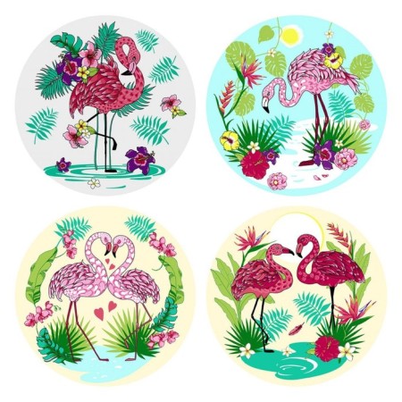 Cutting board “Flamingo”, D = 20 cm, color mix