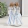 Souvenir Polystone "Angels in Blue Play the pipe" 10.5x8x14.5 cm
