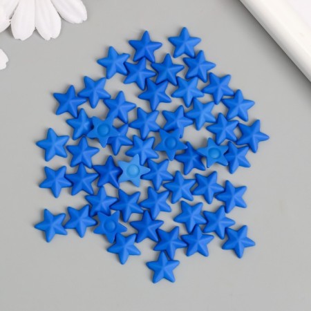 Decor for creativity plastic "Stars" neon blue set 50 pcs 1.4x1.4 cm-2
