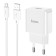 Network charger HOCO C106A, 1 USB, 2.1 A, Micro USB -USB, 1 m, white cable