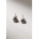 Earrings "Pusets" steel, crystal, white color in silver