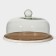 A dish for serving with a heaven lid, d = 33 cm, bamboo, glass, color mix