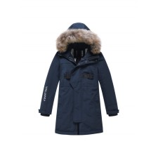 Winter park for a boy, height 140 cm, dark blue color