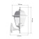 Lamp Garden era E27, IP44, 60W, 150x210x340 mm, white