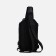Male sling bag from textiles, with USB, black color
