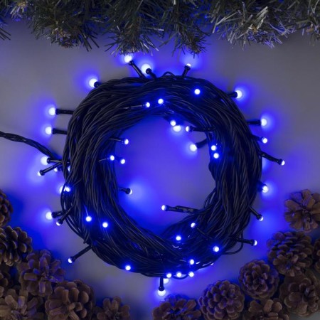Garland “thread” 10 m, IP44, UMS, dark thread, 72 smd-led, blue glow, 220 V