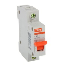 Automatic circuit breaker TDM VAL47-63, 1P, 50 A, 4.5 ka
