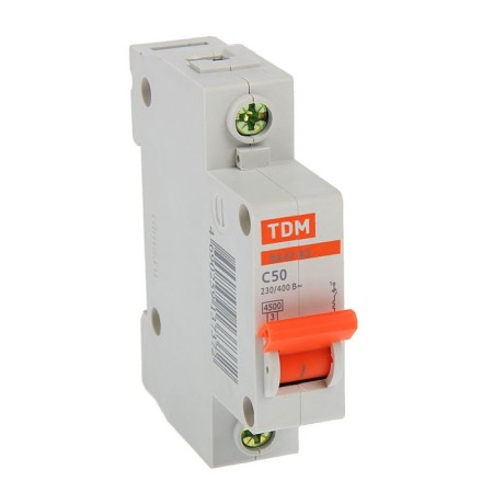 Automatic circuit breaker TDM VAL47-63, 1P, 50 A, 4.5 ka