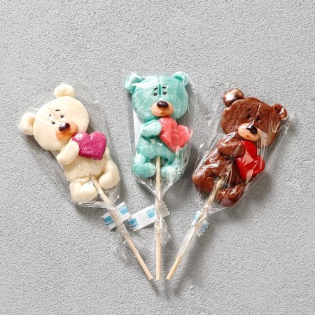 Handmade Lounzer "Bear with Heart" 30 g, mix