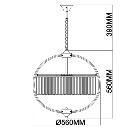 Goslar chandelier, size 54x100x54 cm, 300W 5XE14 IP 20-3