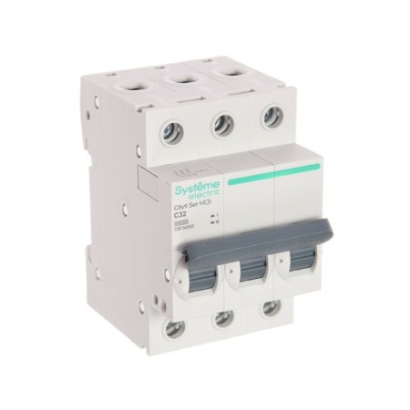The circuit breaker SE CITY9 SET, C, 32 A, 3P, 4.5 KA, 400 V-1
