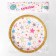 Paper plate "Color stars", 18 cm, set 10 pcs.