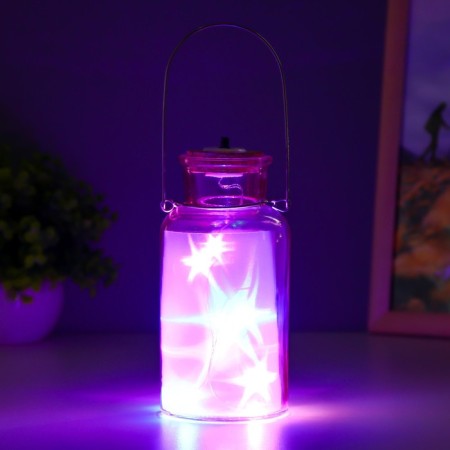 Night "Ande" LED from batteries pink 8x8x16.5 cm Risalux-2