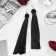 Earrings "Brushes" romance, black color in silver, brush length 16 cm