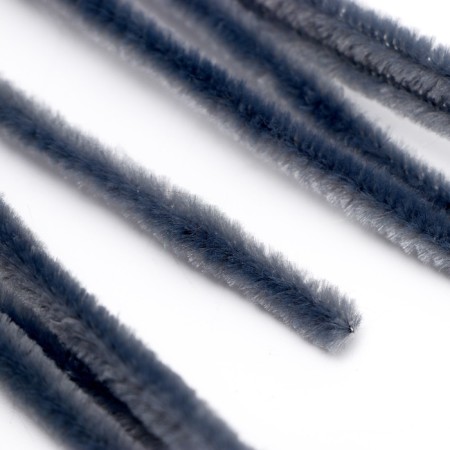 Wire with pile for crafts and decor set of 50 pcs., Size 1 pc. 30 × 0.6 cm, gray color-1