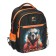 School backpack, 40 x 33 x 19 cm, ergonomic back, Stavia "capybara", black/orange