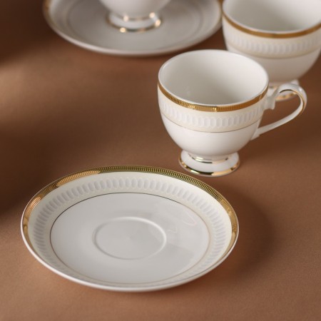 Service Porcelain Tea Louis, 15 objects: kettle 1.3 l, milkman 300 ml, sugar tower 350 ml, 6 teaspoon 160 ml-2