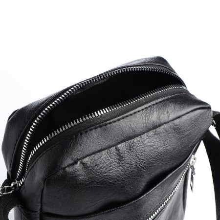Male bag with lightning, black color-4