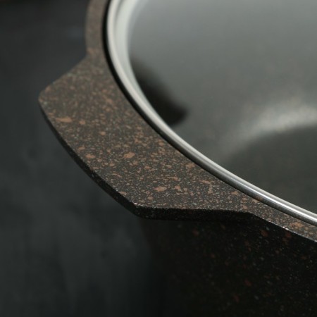 Granit Ultra Original, 4 l, glass cover, anti-stick coating, black color, black-8