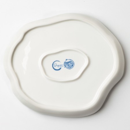 Plate Ceramic Neovstvo Territory "Divorces", 17 cm, white-blue color-6