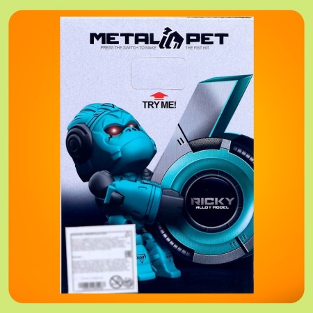 Robot Monkey "Gorilla", interactive: sound, light, metal, on batteries, color mix-6