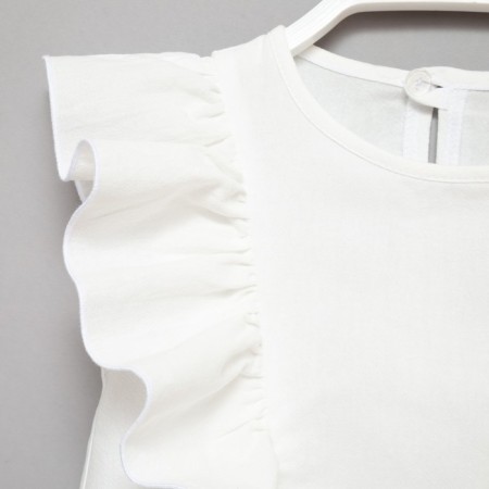 Блузка для девочки MINAKU: Cotton Collection цвет белый, рост 98-8