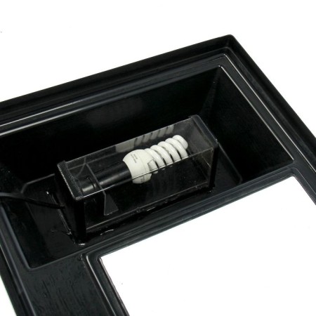 Terrarium with a lid of 45 liters, 55 x 33 x 25/30 cm, black-2