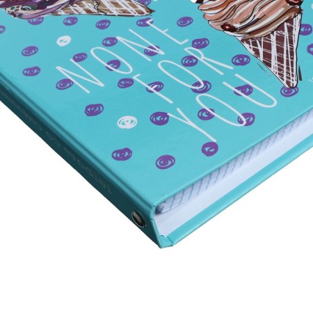 Notebook on rings, 160 sheets in the cell "ice cream", solid cover, glossy lamination, shift block 60 g/m2-2