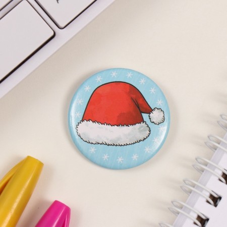 New Year of the setting icon d = 35 mm "New Year's cap" 6.5x6.5 cm-2