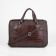 Women's bag El Masta with a zipper, 2 outer pockets, a long belt, a dark brown color
