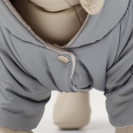 Winter overalls for animals, fleece, XL (DS 32-34, Osh 32, OG 40-44 cm), gray-3