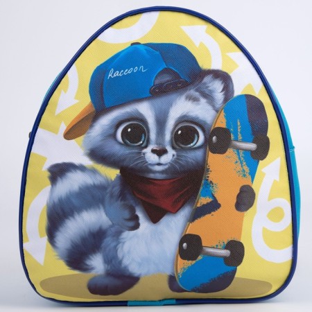 Baby backpack for the boy "Raccoon Skereiter", 23x20.5 cm, lightning department-2