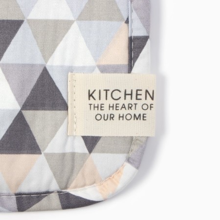 Set of kitchen. Ethel "Triangles": mittens 20x28 cm, take 19x19 cm, 80% HL, 20% PE-3