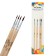 Set of brushes protein round 4 pieces (No. 1,2,3,4) with wooden handles on a blister