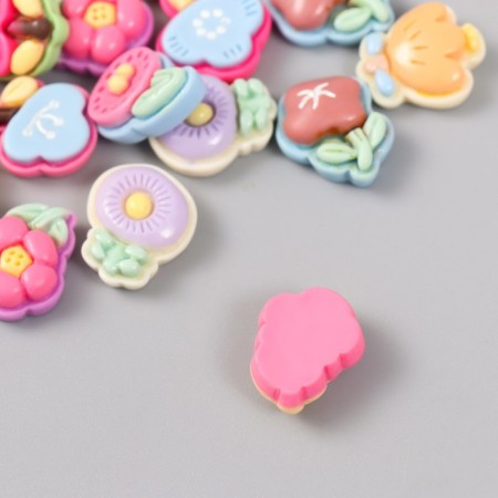Decor for creativity Plastic "Assorted Flowers" MIX 1.5x1.7 cm-2