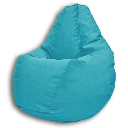 The hand-bag “Pear” is positive Liberty, size M, diameter 70 cm, height 90 cm, velor, turquoise color-1