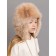 Baby fur hat, size 52, beige color